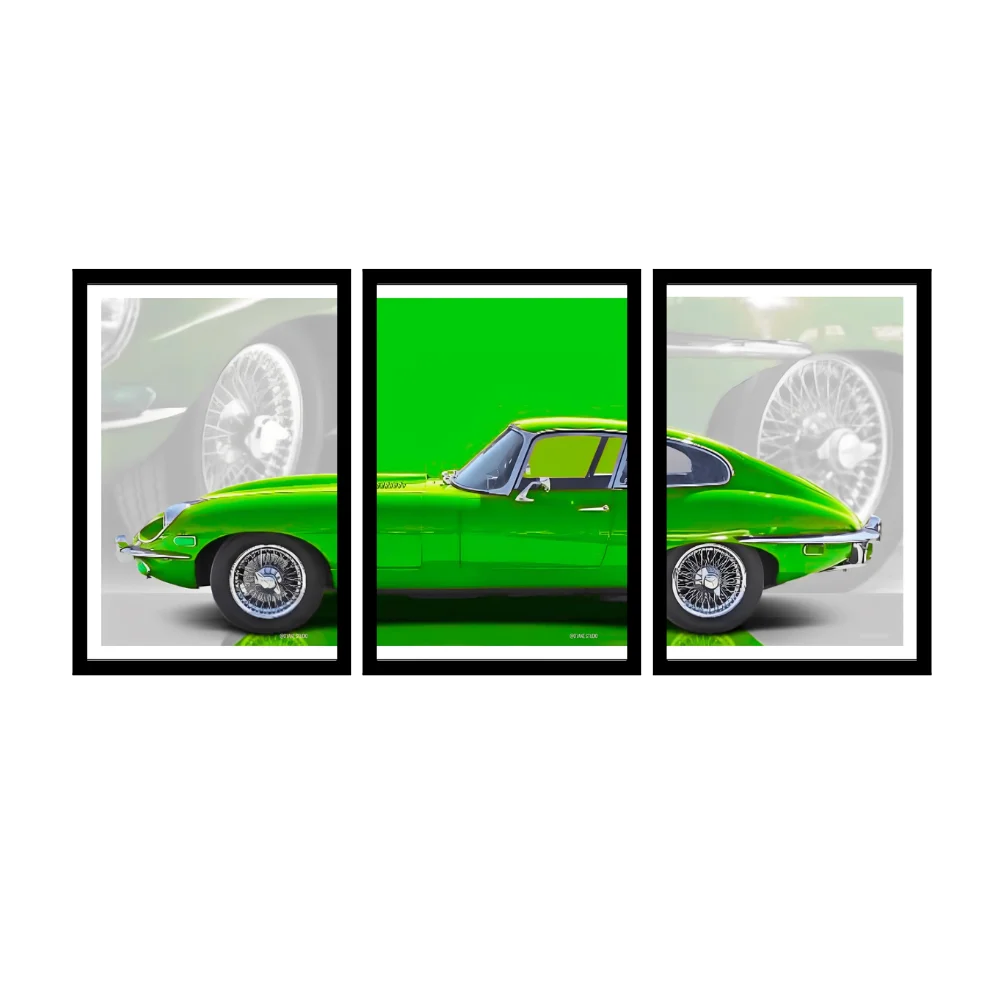 Djane Studio Luxury Cars Wall Frame Set | Premium Wall Art for Living Room, Bedroom, Office & Gaming Room | Pack of 3 | Size 15x10 Inch